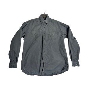 Stetson L/S Black Button Down Western Shirt Mens Large